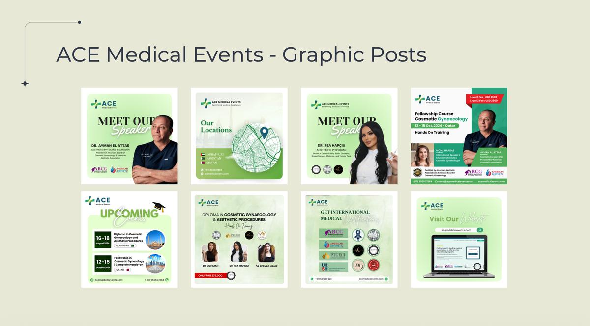 ACE Medical Events social media campaign posts